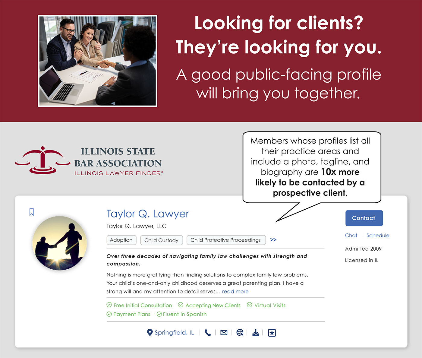 Looking for clients? They're looking for you. A good public-facing profile will bring you together. 