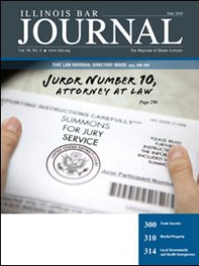 June 2010 Illinois Bar Journal Issue Cover
