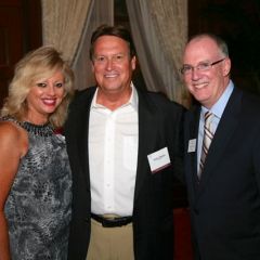 Brad Badgely, his wife Beth and ISBA President John Thies